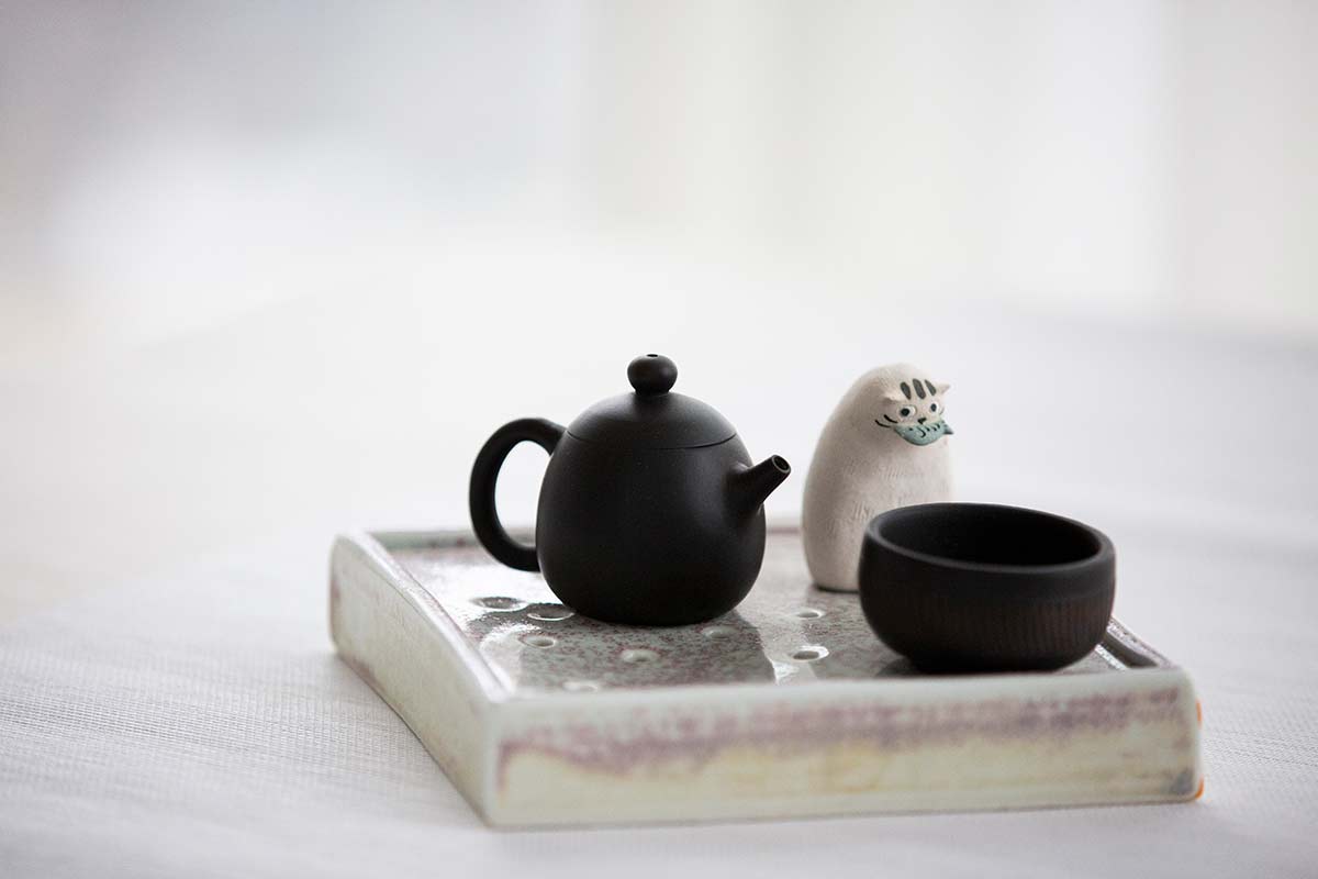 jianshui zitao mini dragon egg teapot black 10 19 8 | BITTERLEAF TEAS