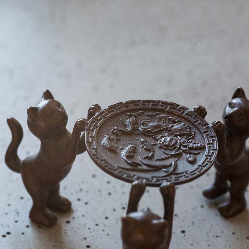 3 meows copper teapot lid holder 6 | BITTERLEAF TEAS