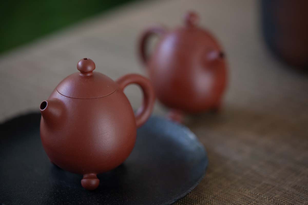 chazhou dahongpao clay 3 legged dragon egg teapot 4 | BITTERLEAF TEAS