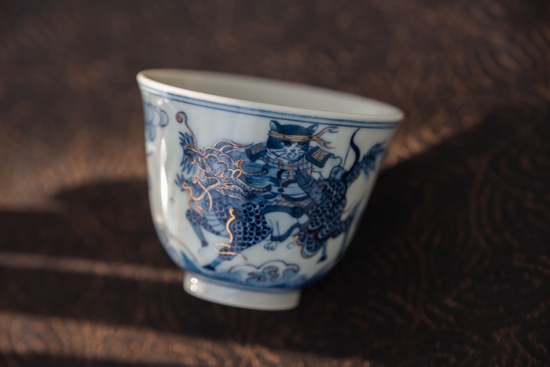 feline warrior teacup qilin 11 22 5 | BITTERLEAF TEAS