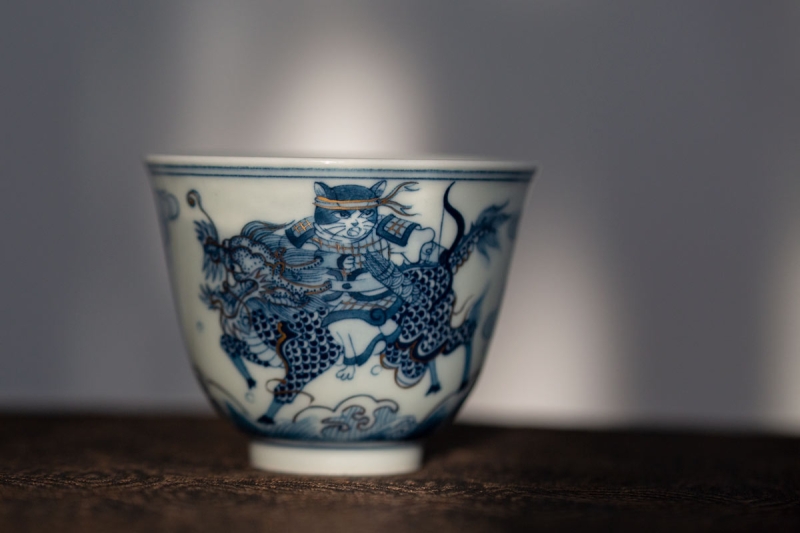 feline warrior teacup qilin 11 22 8 | BITTERLEAF TEAS