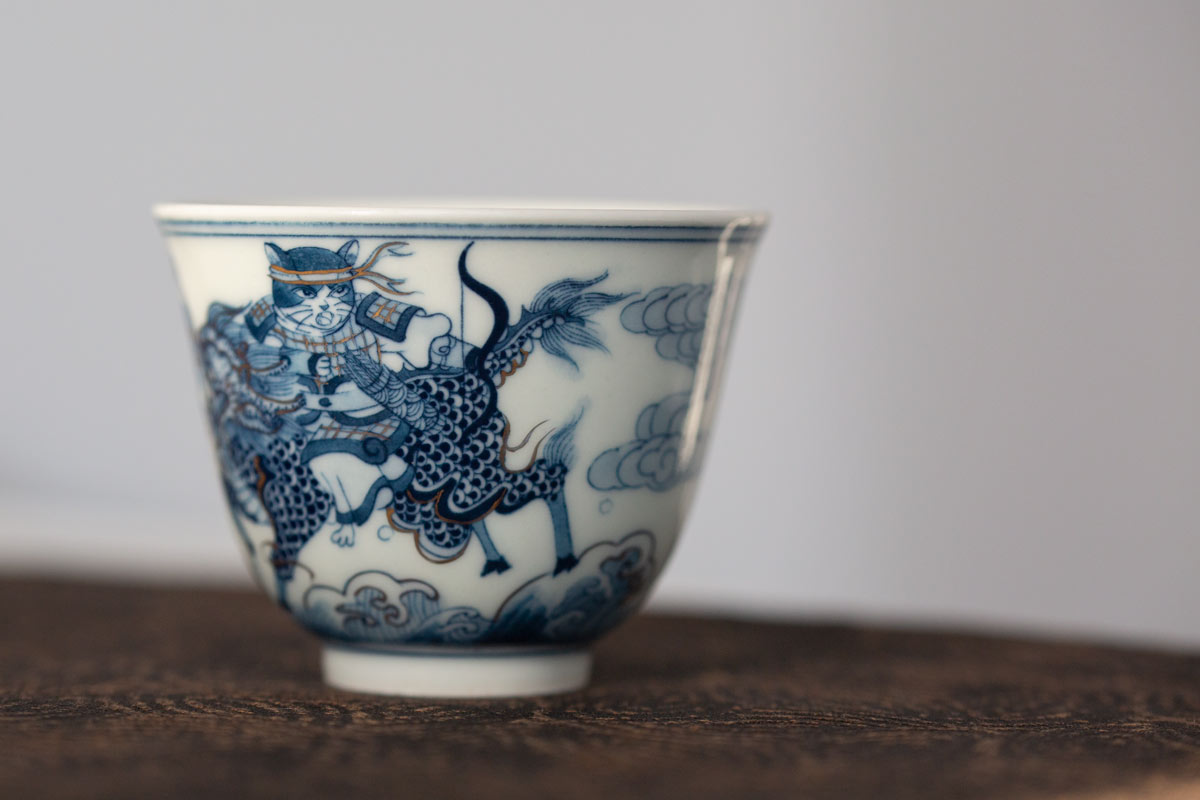 feline warrior teacup qilin 11 22 9 | BITTERLEAF TEAS