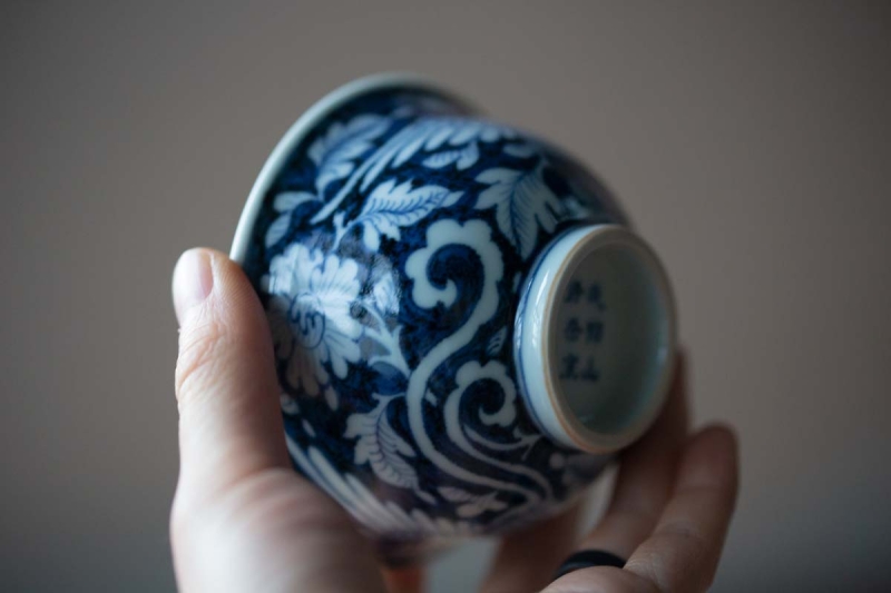 once upon a time handpainted qinghua teacup phoenix 13 | BITTERLEAF TEAS