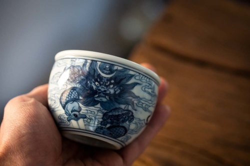 qinghua handpainted zhongkui teacup 14 | BITTERLEAF TEAS