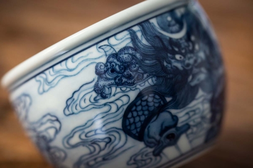 qinghua handpainted zhongkui teacup 3 | BITTERLEAF TEAS