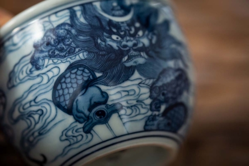 qinghua handpainted zhongkui teacup 8 | BITTERLEAF TEAS