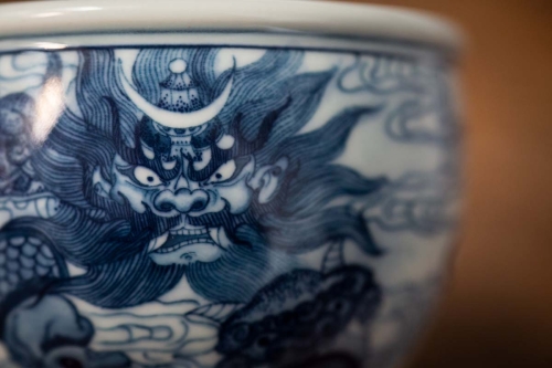 qinghua handpainted zhongkui teacup 9 | BITTERLEAF TEAS