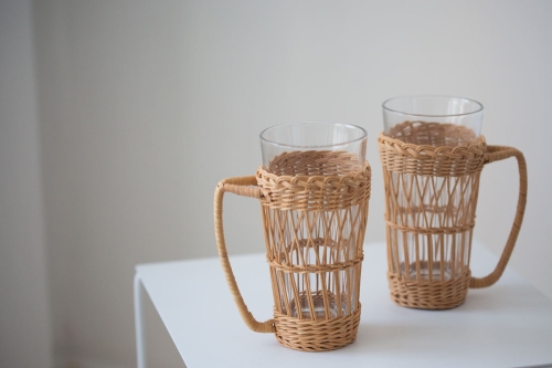 grandpas basket glass cup 2 | BITTERLEAF TEAS