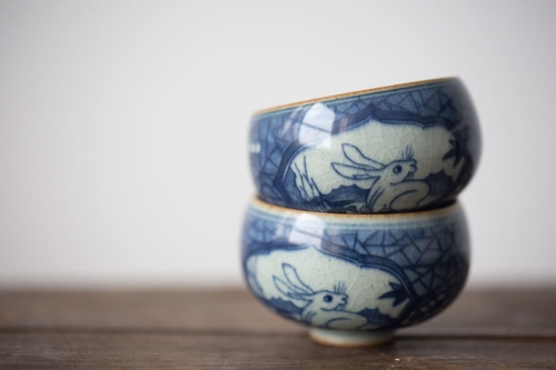 qinghua bunny teacup 2 | BITTERLEAF TEAS