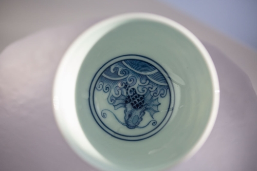 mythical qinghua teacup chicken heart dragon 4 | BITTERLEAF TEAS