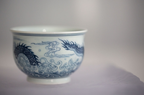 mythical qinghua teacup lushi dragon 3 | BITTERLEAF TEAS