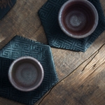 brocade cloth coaster 3 | BITTERLEAF TEAS