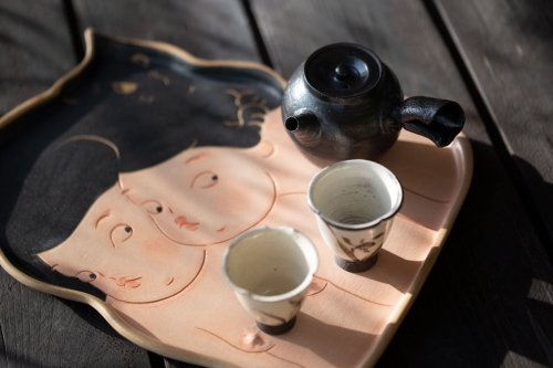 gemini black cat tea tray 5 | BITTERLEAF TEAS