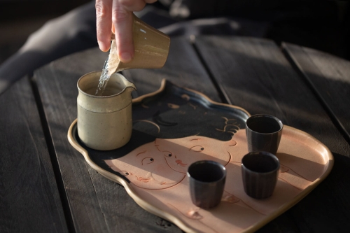 gemini black cat tea tray 9 | BITTERLEAF TEAS