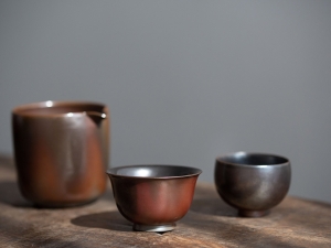 black pearl wood fired jianshui zitao teacup 13 | BITTERLEAF TEAS
