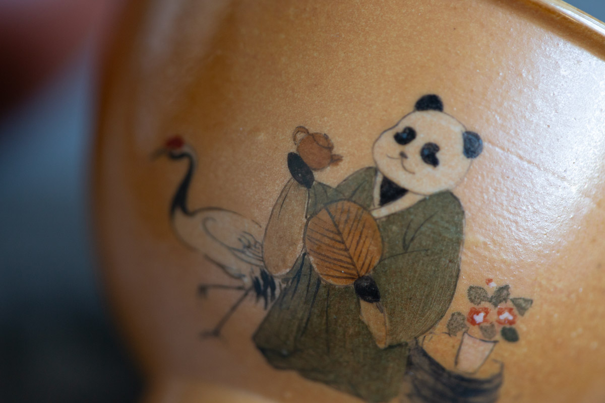 panda society wood fired teacup crane 2 3 | BITTERLEAF TEAS