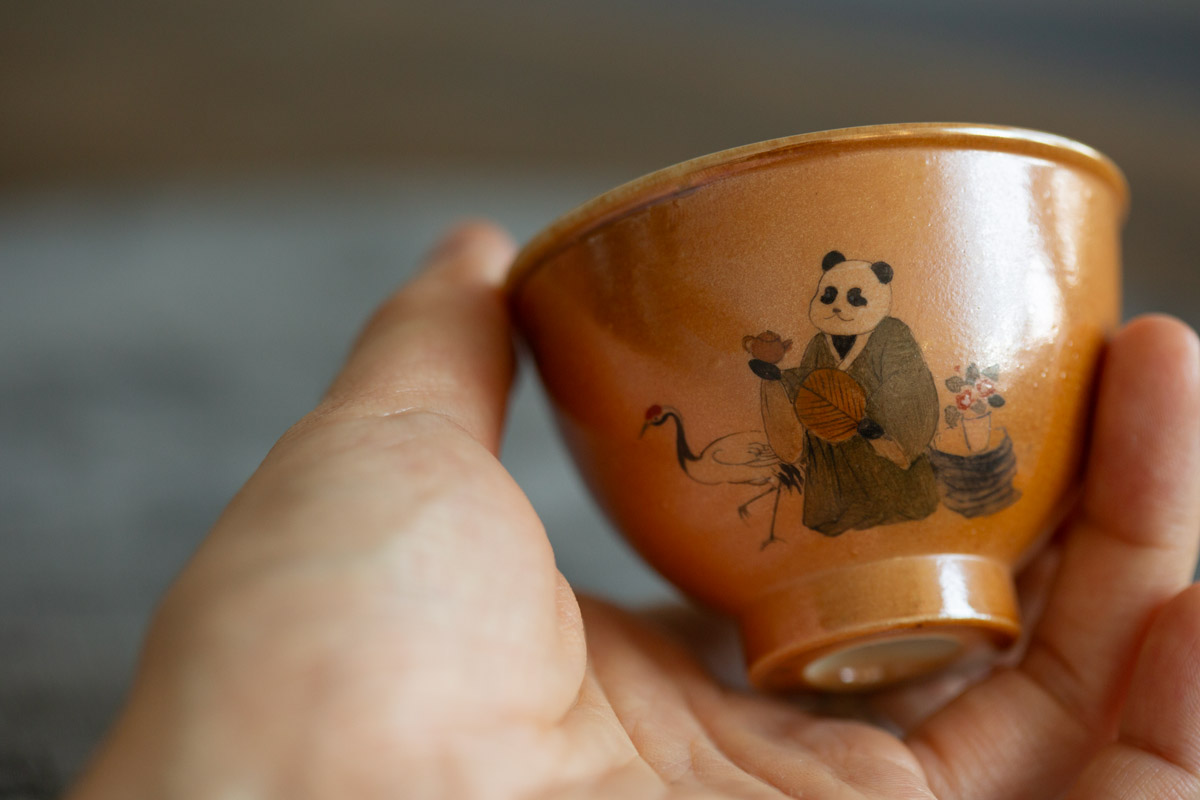 panda society wood fired teacup crane 2 7 | BITTERLEAF TEAS