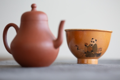 panda society wood fired teacup crane 2 9 | BITTERLEAF TEAS