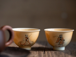 panda society wood fired teacup ladies 14 | BITTERLEAF TEAS