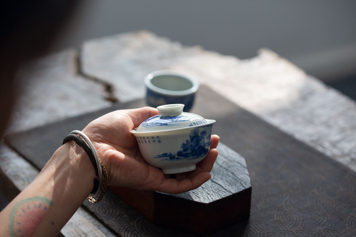 imperial blue gaiwan shanshui 12 | BITTERLEAF TEAS