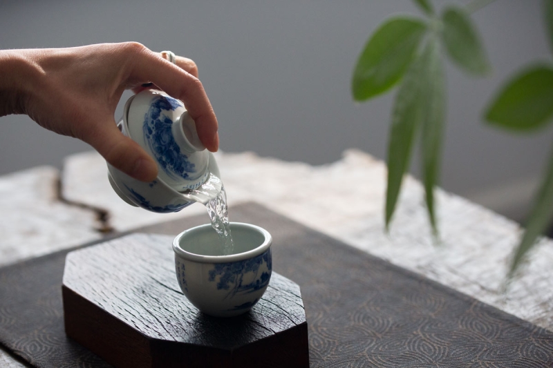 imperial blue gaiwan shanshui 13 | BITTERLEAF TEAS