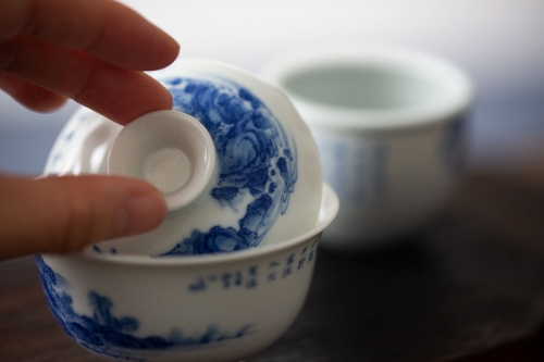 imperial blue gaiwan shanshui 4 | BITTERLEAF TEAS