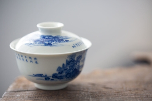 imperial blue gaiwan shanshui 6 | BITTERLEAF TEAS