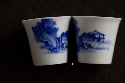 imperial blue mini teacup shanshui 13 | BITTERLEAF TEAS