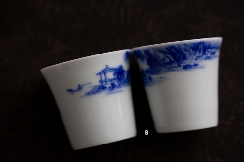 imperial blue mini teacup shanshui 14 | BITTERLEAF TEAS