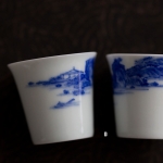 imperial blue mini teacup shanshui 16 | BITTERLEAF TEAS