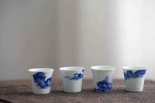 imperial blue mini teacup shanshui 4 | BITTERLEAF TEAS