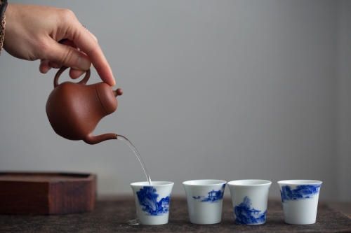 imperial blue mini teacup shanshui 5 | BITTERLEAF TEAS