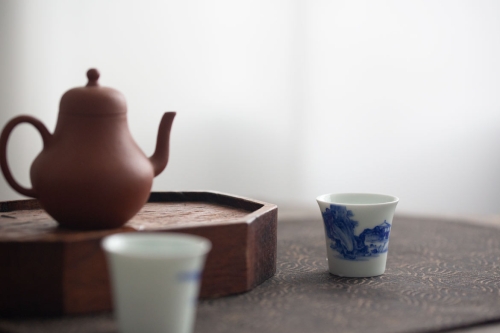 imperial blue mini teacup shanshui 8 | BITTERLEAF TEAS