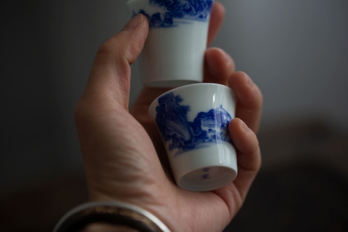 imperial blue mini teacup shanshui 9 | BITTERLEAF TEAS