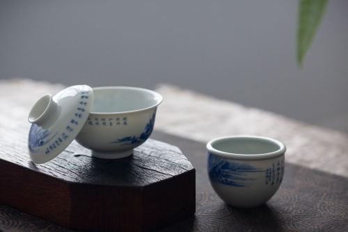 imperial blue teacup shanshui 1 | BITTERLEAF TEAS