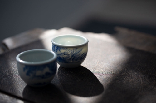 imperial blue teacup shanshui 14 | BITTERLEAF TEAS