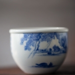 imperial blue teacup shanshui 5 | BITTERLEAF TEAS