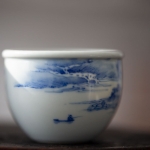 imperial blue teacup shanshui 6 | BITTERLEAF TEAS