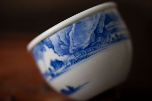 imperial blue teacup shanshui 8 | BITTERLEAF TEAS