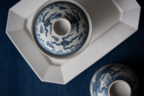 muted qinghua gaiwan qilin 3 | BITTERLEAF TEAS