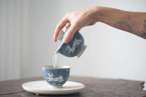 muted qinghua teacup 11 | BITTERLEAF TEAS