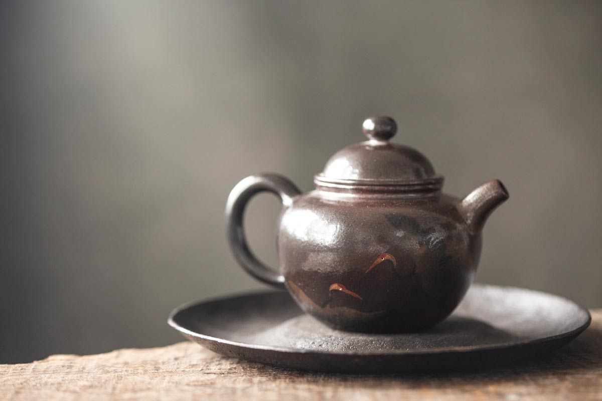 black pearl wood fired jianshui zitao teapot crane 3 | BITTERLEAF TEAS