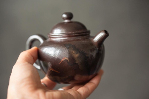 black pearl wood fired jianshui zitao teapot crane 7 | BITTERLEAF TEAS