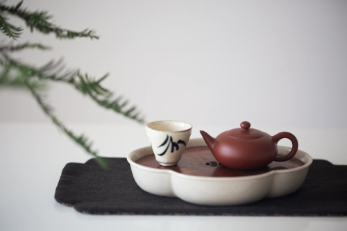 Chaozhou Da Hong Pao Clay Full Moon Teapot - Image 6