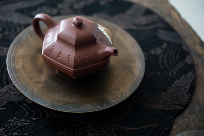 Carved clay teapot – Loom + Kiln