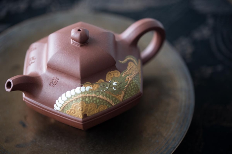 Carved clay teapot – Loom + Kiln