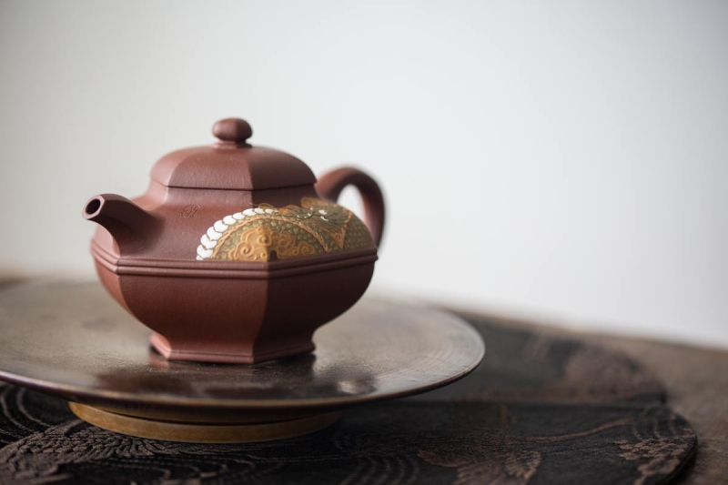 Carved clay teapot – Loom + Kiln