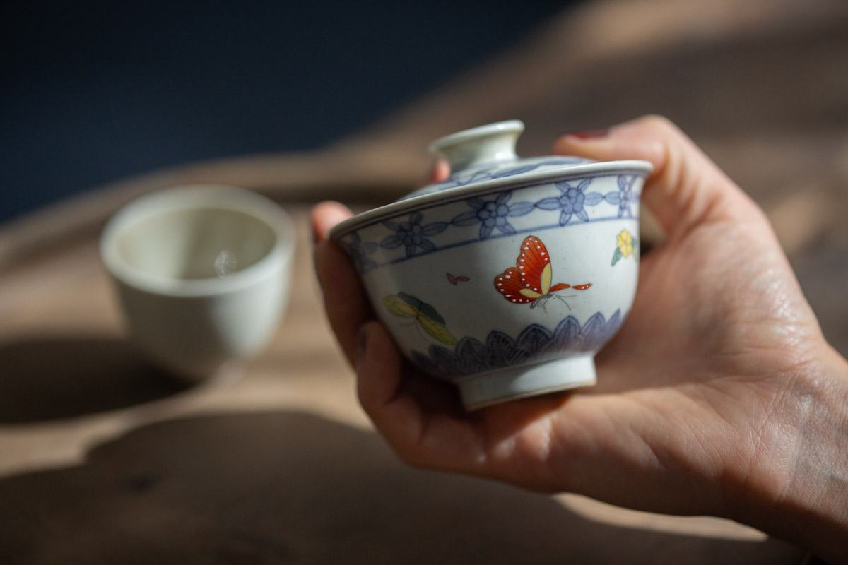 azure gaiwan butterfly 5 | BITTERLEAF TEAS