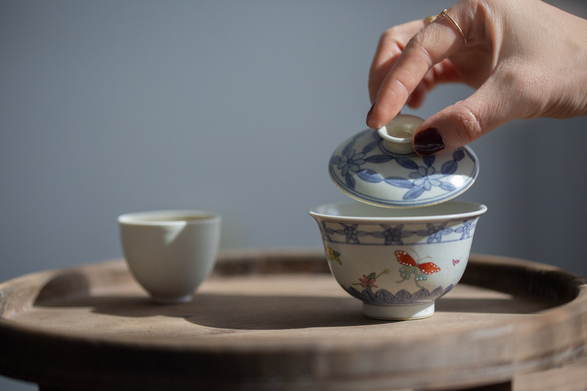 azure gaiwan butterfly 6 | BITTERLEAF TEAS