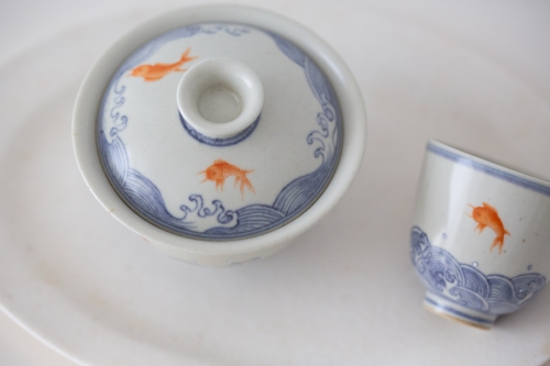 azure gaiwan goldfish 3 | BITTERLEAF TEAS